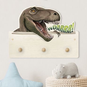 Wandkapstokken voor kinderen Dinosaur T - Rex