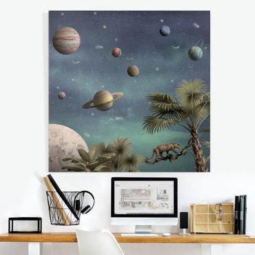 Canvas schilderijen - Jungle guardians of the planets