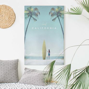 Canvas schilderijen Travel Poster - California