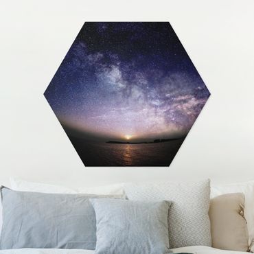 Hexagons Forex schilderijen Sun And Stars At Sea