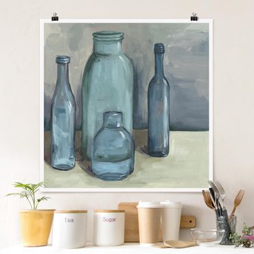 Posters Still Life With Glass Bottles II