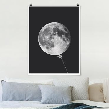 Posters Balloon With Moon