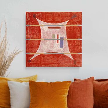 Houten schilderijen op plank Wassily Kandinsky - Towards The Four Corners
