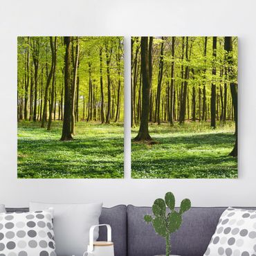 Canvas schilderijen - 2-delig  Forest Meadow