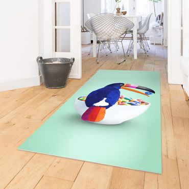 Vinyl tapijt Breakfast With Toucan