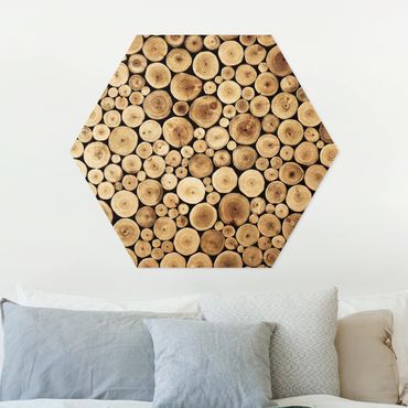 Hexagons Forex schilderijen Homey Firewood