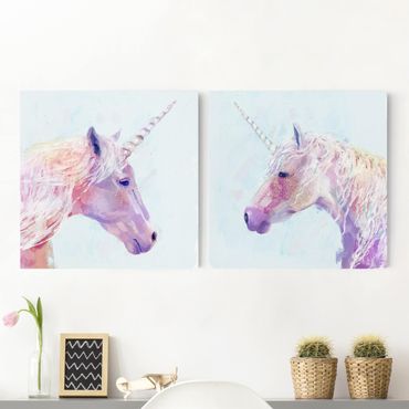 Canvas schilderijen - 2-delig  Mystic Unicorn Set I