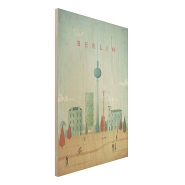 Houten schilderijen Travel Poster - Berlin