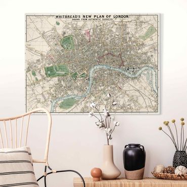 Canvas schilderijen Vintage Map London