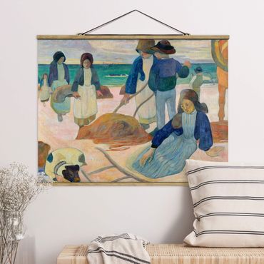Stoffen schilderij met posterlijst Paul Gauguin - The Kelp Gatherers (Ii)