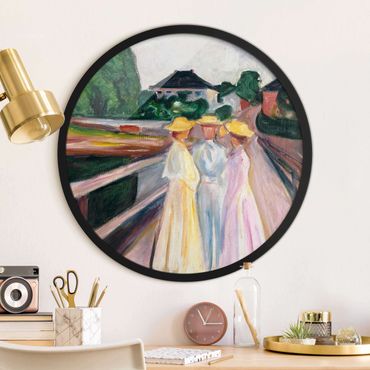 Rond schilderijen Edvard Munch - Tre ragazze