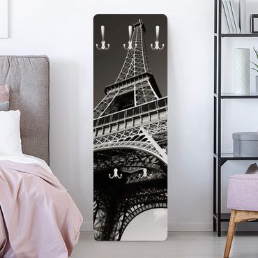 Wandkapstokken houten paneel Eiffel tower