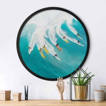 Rond schilderijen Simply Surfing