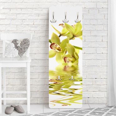 Wandkapstokken houten paneel Elegant Orchid Waters