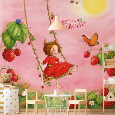 Fotobehang Little Strawberry Strawberry Fairy - Tree Swing