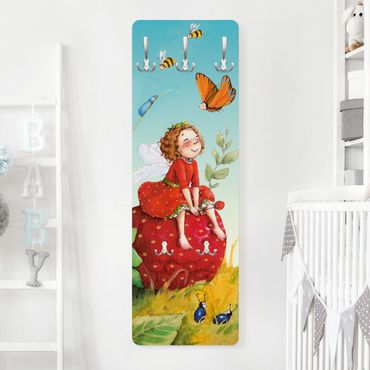 Wandkapstokken houten paneel Little Strawberry Strawberry Fairy - Enchanting