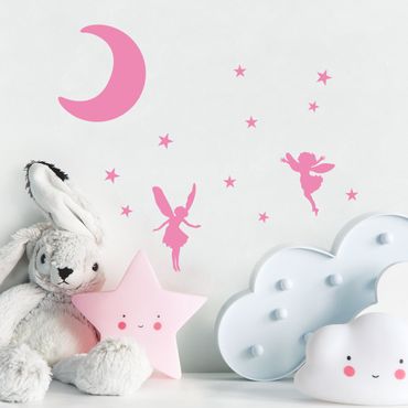 Muurstickers Complementery Set Moon With Fairies