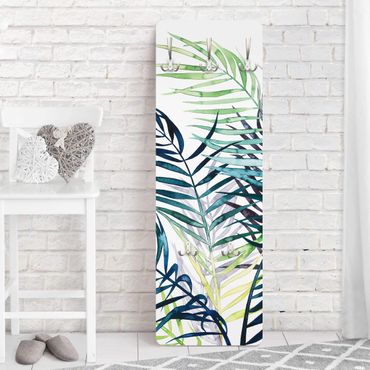 Wandkapstokken houten paneel Exotic Foliage - Palme
