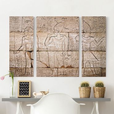 Canvas schilderijen - 3-delig Egypt Relief