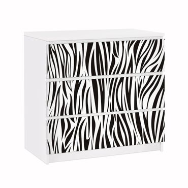 Meubelfolie IKEA Malm Ladekast Zebra Pattern