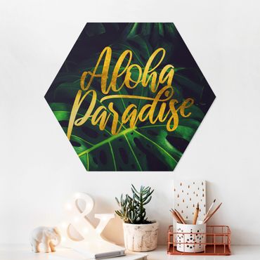 Hexagons Forex schilderijen Jungle - Aloha Paradise