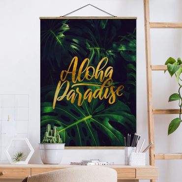 Stoffen schilderij met posterlijst Jungle - Aloha Paradise