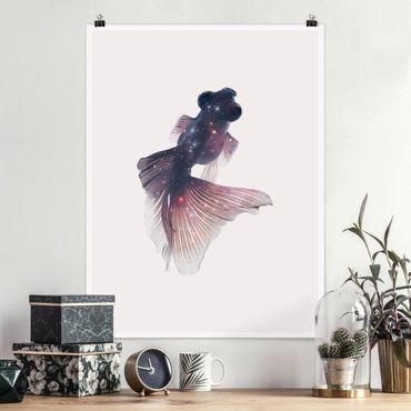 Posters Fish With Galaxy