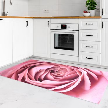 Vinyl tapijt Pink Rose Blossom