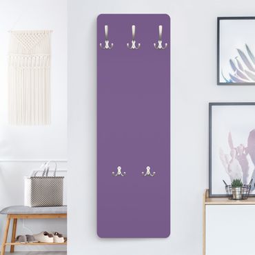 Wandkapstokken houten paneel Lilac