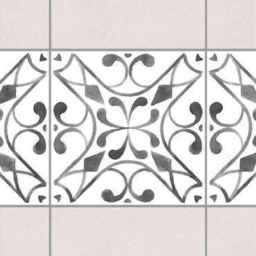 Tegelstickers Pattern Gray White Series No.3