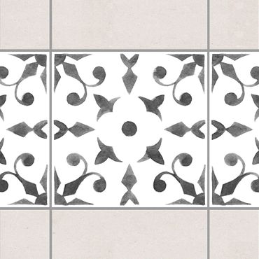Tegelstickers Pattern Gray White Series No.6