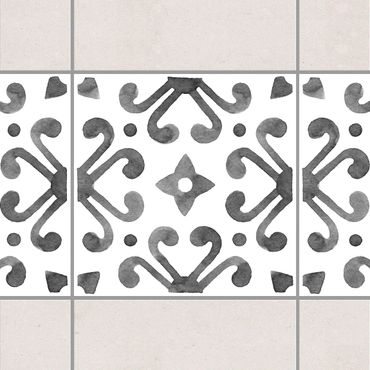 Tegelstickers Pattern Gray White Series No.7