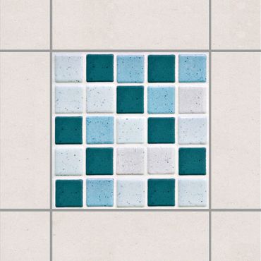 Tegelstickers Mosaic Tiles Turquoise Blue