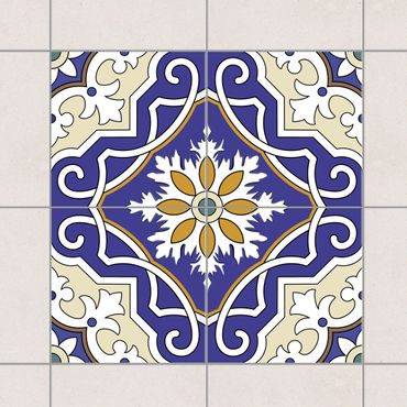 Tegelstickers Tile Sticker Set - Ornament from 4 Spanish tiles