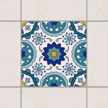 Tegelstickers Portuguese tile pattern of Azulejo
