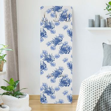 Wandkapstokken houten paneel Floral Print