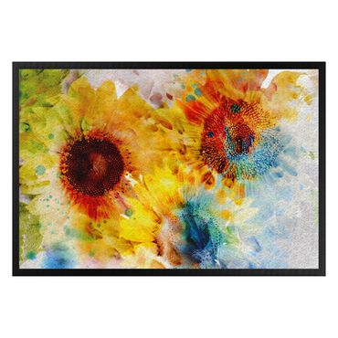 Deurmatten Watercolour Sunflower