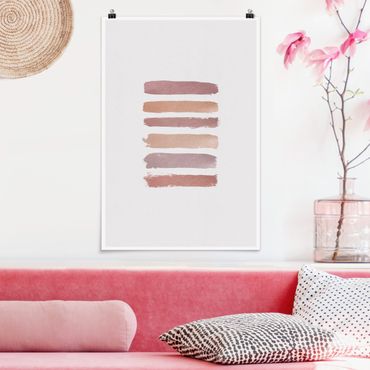 Posters Shades of Pink Stripes