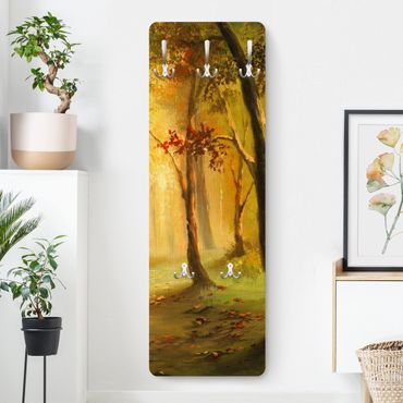 Wandkapstokken houten paneel Painting Of A Forest Clearing