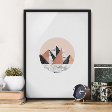 Ingelijste posters Geometrical Landscape In A Circle
