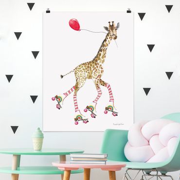 Poster - Giraffe on a joy ride