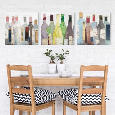 Glasschilderijen - 3-delig Wine & Spirits Set I