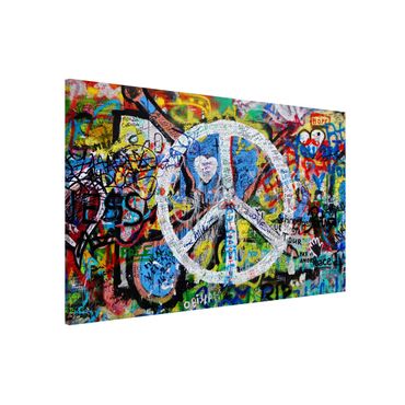 Magneetborden - Graffiti Wall Peace Sign