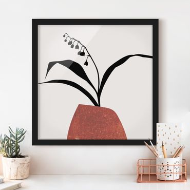 Ingelijste posters Graphical Plant World - Lily Of The Valley