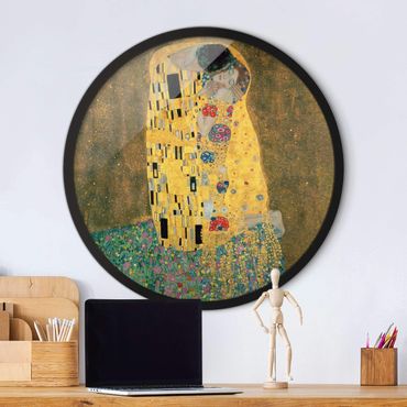 Rond schilderijen Gustav Klimt - Il bacio