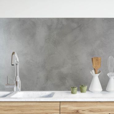 Spatscherm keuken 3D -structuur - Light Grey Concrete