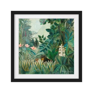 Ingelijste posters Henri Rousseau - The Equatorial Jungle