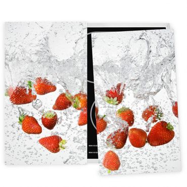 Kookplaat afdekplaten Fresh Strawberries In Water