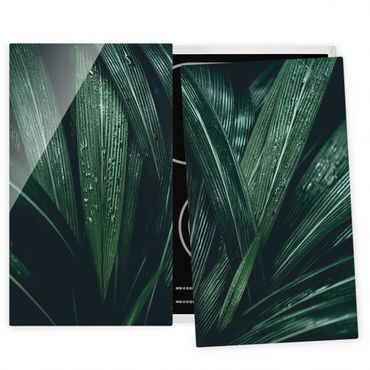 Kookplaat afdekplaten Green Palm Leaves