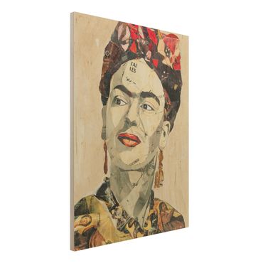 Houten schilderijen Frida Kahlo - Collage No.2